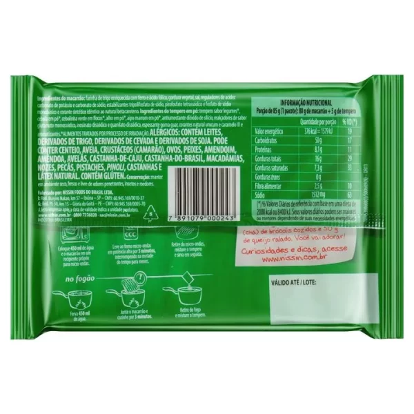 Macarrão Instantâneo Nissin Sabor Legumes 80g - Image 2